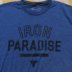 Under Armour Dwayne Johnson Project Rock long sleeve blue gym T-shirt men’s L